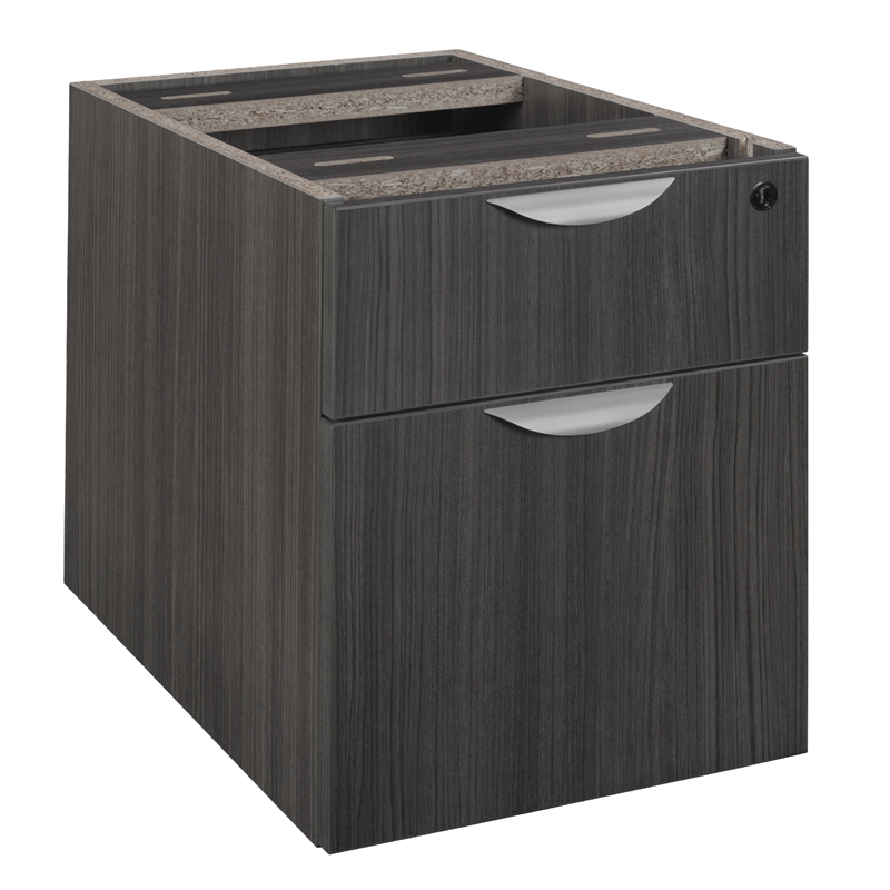 Legacy Box Wood File Pedestal- Ash Grey