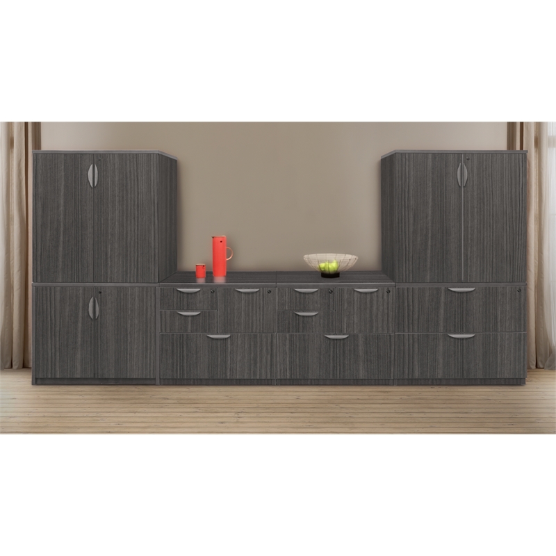 Legacy Wood Lateral File- Ash Grey