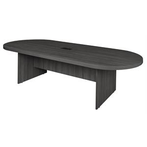 Legacy 120&quot Racetrack Conference Table with Power Data Grommet- Ash Grey