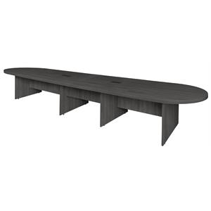 Legacy 192&quot Modular Racetrack Conference Table w/ 2 Power Data Ports- Ash Grey