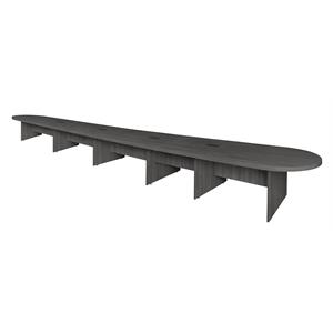 Legacy 288&quot Modular Racetrack Conference Table w/ 4 Power Data Ports- Ash Grey