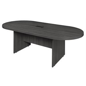 Legacy 95&quot Racetrack Conference Table with Power Data Grommet- Ash Grey