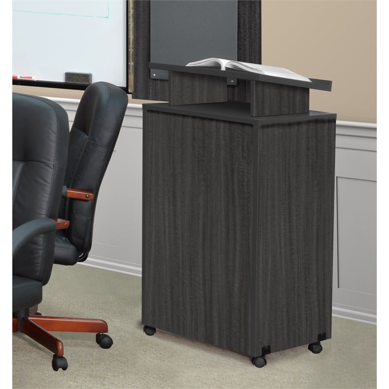 Legacy Wood Freestanding Lectern in Ash Grey