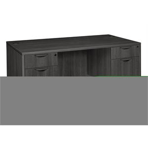 Legacy 60&quot Double Pedestal Desk- Ash Grey