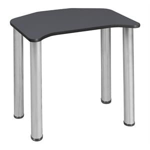 Ferris 26&quot x 24&quot Wood Desk - Grey/ Chrome