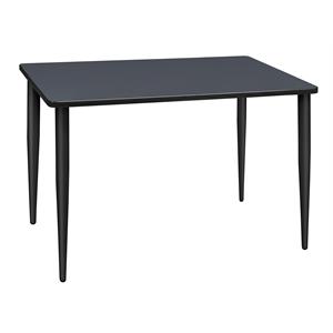 48&quot x 24&quot Kahlo Tapered Leg Table in Grey/ Black