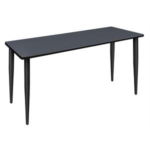 66&quot x 24&quot Kahlo Tapered Leg Table- Grey/ Black