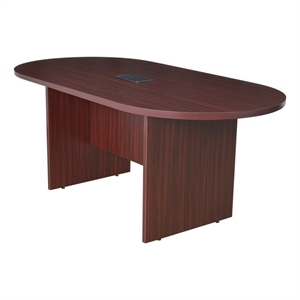Legacy 71&quot Racetrack Conference Table with Power Data Grommet in Mahogany