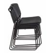 Zeng Stack Plastic Chair (4 pack) in Black
