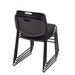 Zeng Stack Plastic Chair (4 pack) in Black