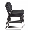 Zeng Stack Plastic Chair (4 pack) in Black