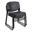 Zeng Stack Plastic Chair (4 pack) in Black