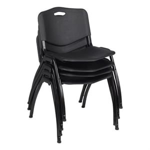 M' Stack Chair (4 pack) in Black