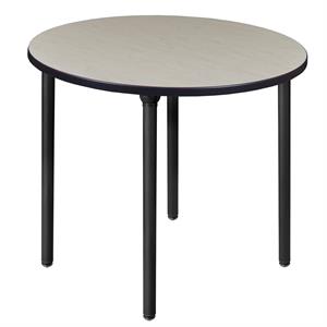 Kee 42&quot Round Folding Breakroom Table in Maple/ Black