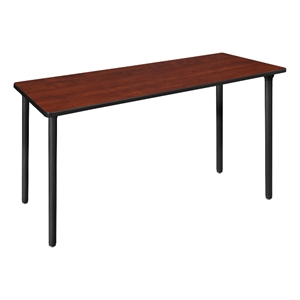 66&quot x 24&quot Kee Folding Training Wood Table- Cherry/ Black