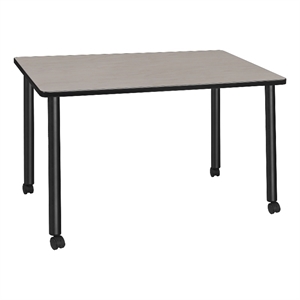 42&quot x 24&quot Kee Mobile Training Wood Table- Maple/ Black