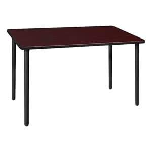 48&quot x 24&quot Kee Folding Training Wood Table- Mahogany/ Black