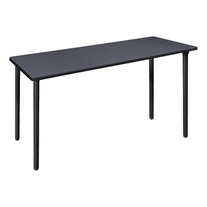 60&quot x 24&quot Kee Folding Training Wood Table- Grey/ Black