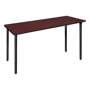 72&quot x 24&quot Kee Folding Training Wood Table- Mahogany/ Black