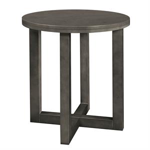 regency chloe 21 in. round accent table for living room- grey