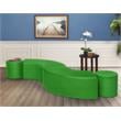 Logan Round Vinyl Ottoman (Set of 2)- Envy Green