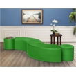 Logan Round Vinyl Ottoman (Set of 2)- Envy Green