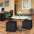 Jean Square Vinyl Ottoman (Set of 2)- Black