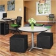 Jean Square Vinyl Ottoman (Set of 2)- Black