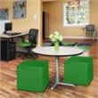 Jean Square Vinyl Ottoman (Set of 2)- Envy Green