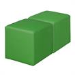 Jean Square Vinyl Ottoman (Set of 2)- Envy Green