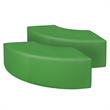 Aurora Curved Vinyl Ottoman (Set of 2)- Envy Green