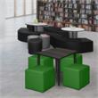 Jean Square Vinyl Ottoman (Set of 4)- Envy Green