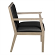 Regent WallGuard Guest & Reception Waiting Room Wood Side Chair - Noble Oak / Black Vinyl