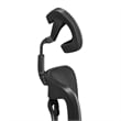 Omega Ergonomic Leather Executive Office Chair with Headrest/Adjustable Lumbar Support - Black