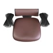 Omega Ergonomic Leather Executive Office Chair with Headrest/Adjustable Lumbar Support - Chocolate