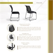 Regency Maxx Mesh and Fabric Seat Stacking Office Chairs - 12 Pack - Black