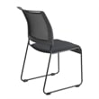 Regency Maxx Mesh and Fabric Seat Stacking Office Chairs -  6 Pack - Black