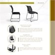 Regency Maxx Mesh and Fabric Seat Stacking Office Chairs -  6 Pack - Black