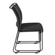 Regency Maxx Mesh and Fabric Seat Stacking Office Chairs -  6 Pack - Black