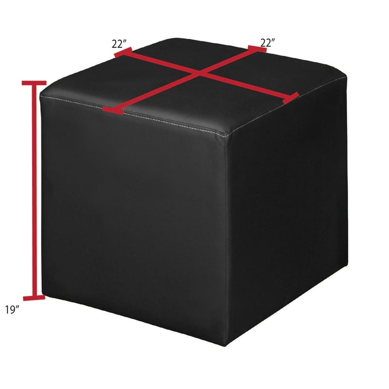 Jean Square Vinyl Ottoman (Set of 2)- Peacock Teal