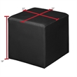 Jean Square Vinyl Ottoman (Set of 2)- Peacock Teal