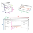 Regency Mesa Steel Teacher's Office Desk with Drawer 60