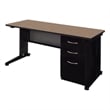 Regency Fusion 66 x 24 Teachers Desk with Single Pedestal Drawer Unit- Noble Oak