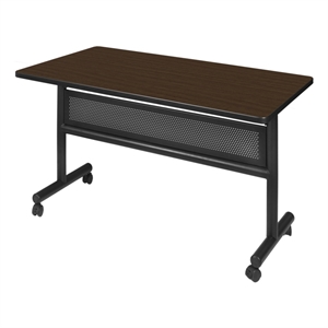 Regency Kobe 48x24&quot Flip-Top  Nesting Table with Modesty Panel-Neo Walnut