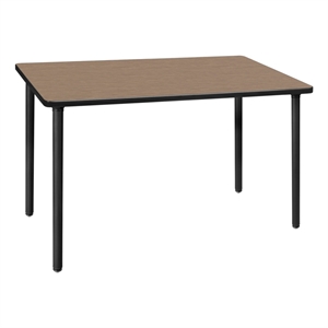 Regency Kee 42 x 24&quot Folding Training Seminar Table- Noble Oak Top/Black Legs
