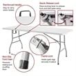 Regency Trestle 5 ft Folding Table Heavy-Duty Steel Frame  60x29x29 - White