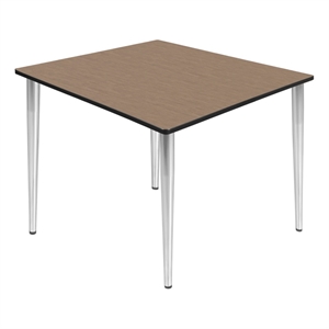 Regency Kahlo 48&quot Square Breakroom Table- Noble Oak Top/Chrome Tapered Legs