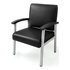 Regency Welcome Guest Reception and Waiting Room Chair with Arms - Black