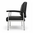 Regency Welcome Bariatric Guest Reception and Waiting Room Chair w/ Arms - Black