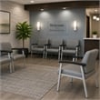 Regency Welcome Guest Reception and Waiting Room Chair with Arms - Grey